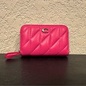 Coach Quilted Zip Card Case